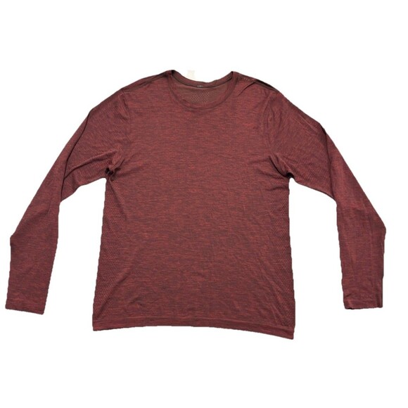 Lululemon (L) Metal Vent Tech Long Sleeve Shirt Active Gym Training Red Workout - Picture 4 of 13